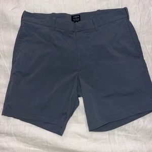 Seafoam green/blue J.Crew shorts.